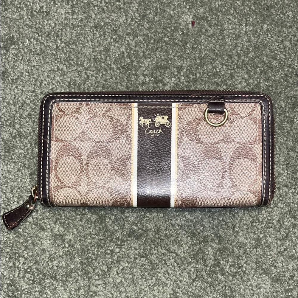 Coach Brown and Gold Wallet